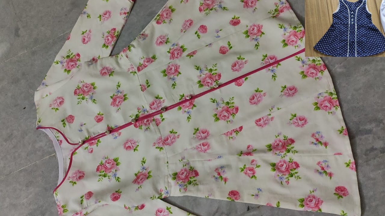 Design of small kurti turn in to your own size complete detail and cutting.