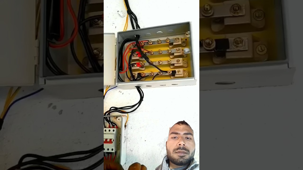 Electrical busbar #busbar connect MCB #tpn MCB wire connect baswar #house wiring #trending #viral