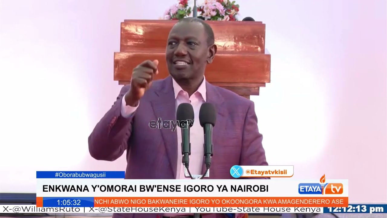 President Ruto officially opens the Africa Inland Church Pipeline in Embakasi, Nairobi County.