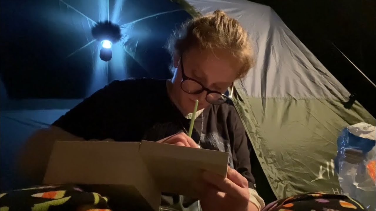 Camping in a barn