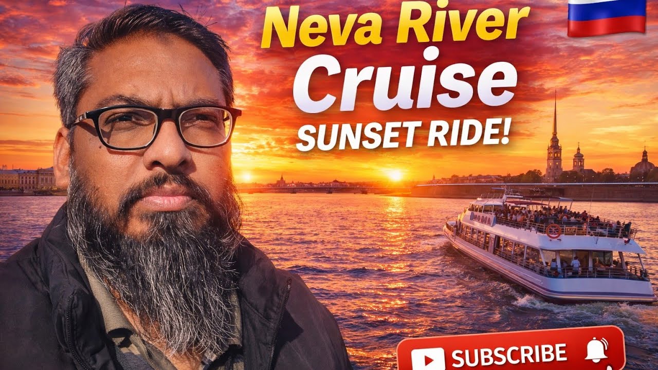 Sunset Boat Ride on Neva River Cruise #saintpetersburg #russia 