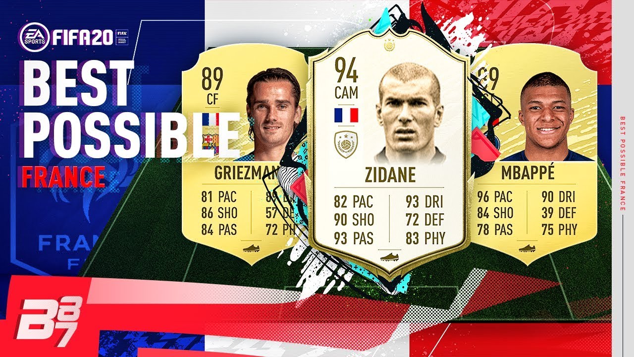 BEST POSSIBLE FRANCE TEAM w/ 94 ZIDANE & 89 MBAPPE! | FIFA 20 ULTIMATE TEAM