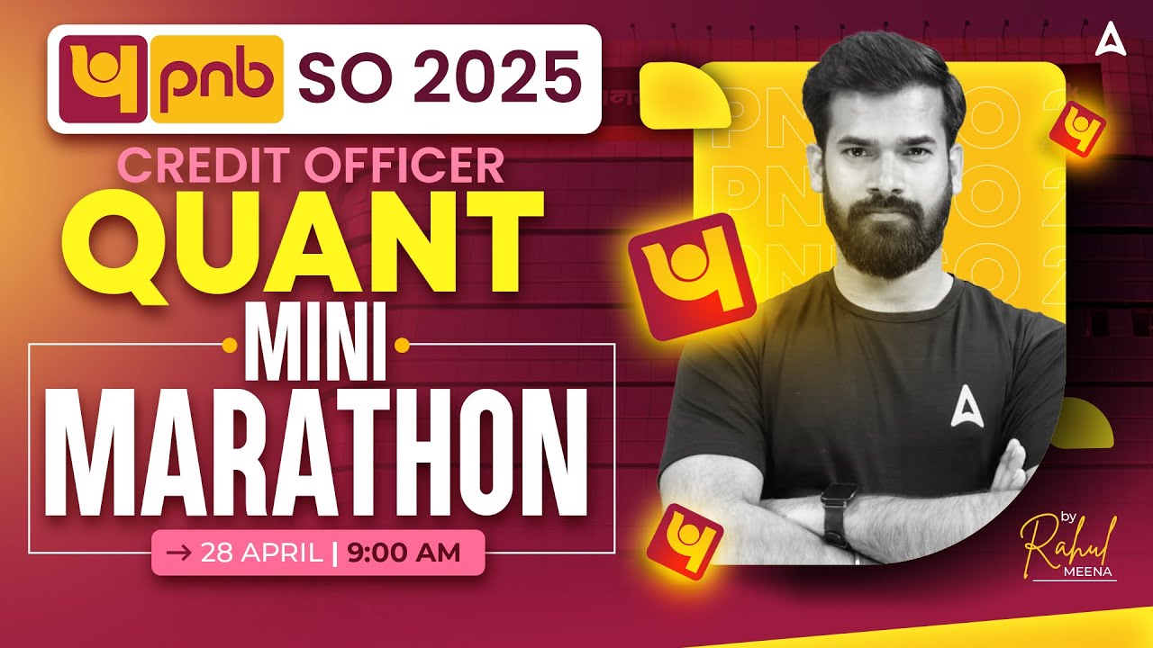 PNB SO 2025 | PNB SO Quant | Quant Mini Marathon | PNB SO Credit Officer | By Rahul Meena