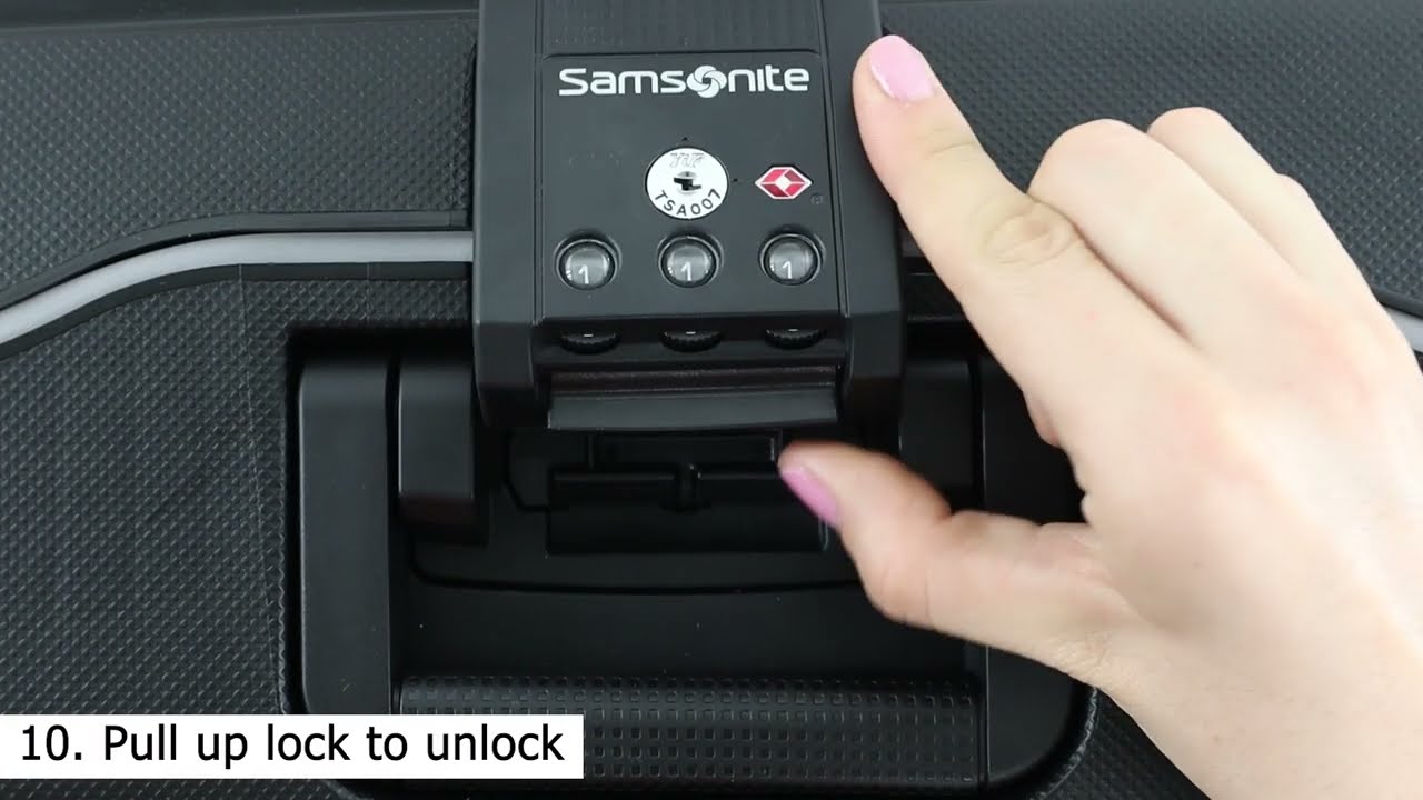 Changer code Samsonite S'cure - En Anglais