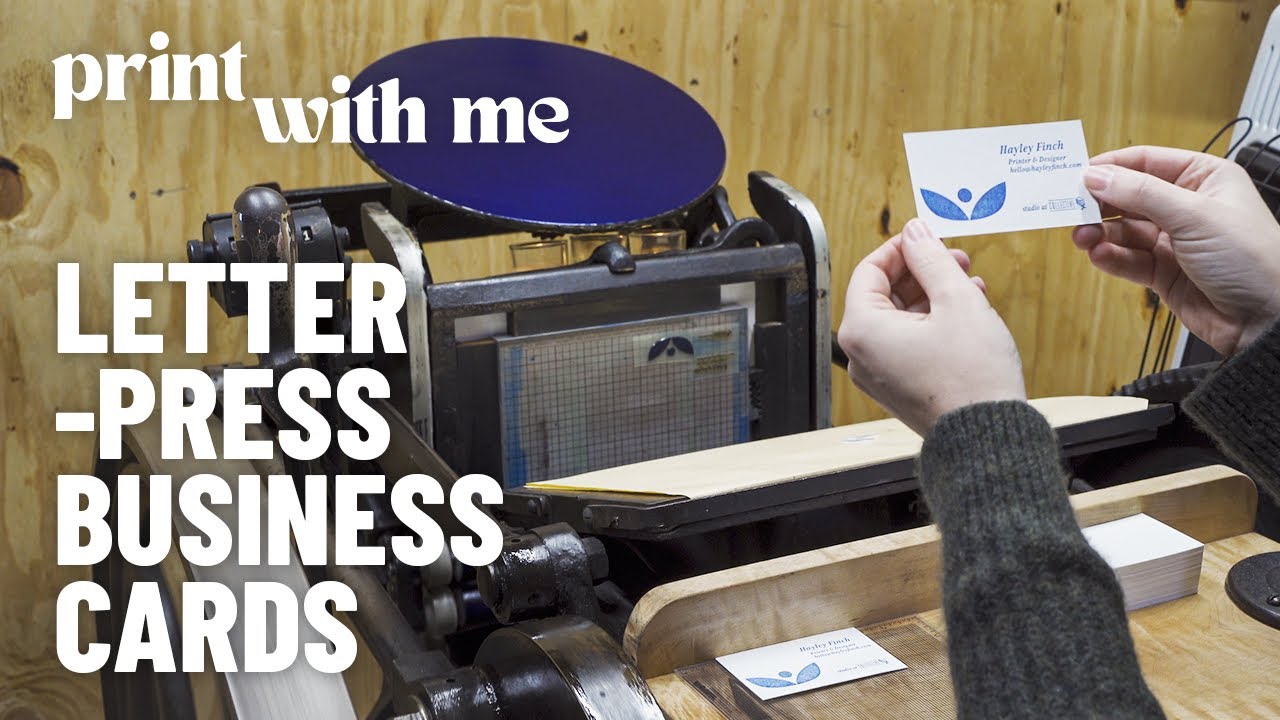 ✸ Print with me ✸ One hour of letterpress printing 500 business cards | studio sounds ASMR (no bgm)