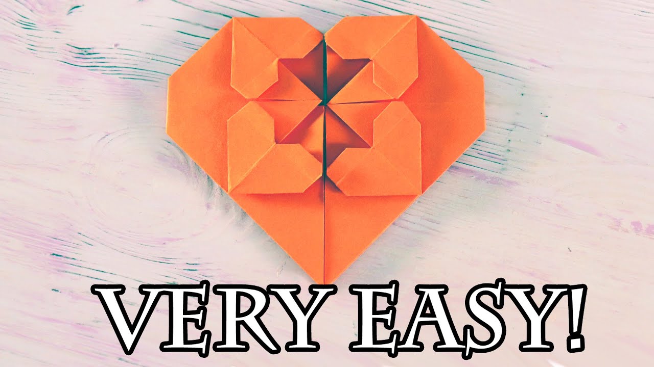 ORIGAMI HEART PAPER HEART Cute Paper HEART Easy Origami Tutorial DIY 3D Paper Heart   DIY
