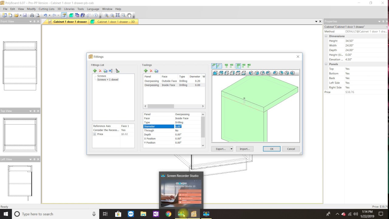 PolyBoard - Add dowels connections