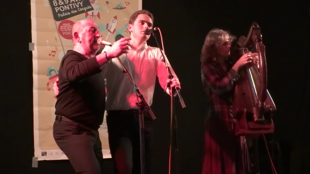Sylvain Le Roux, Jean Herrou et Violaine Mayor (Scène ouverte Kan ar Bobl Botsorhel 2017)