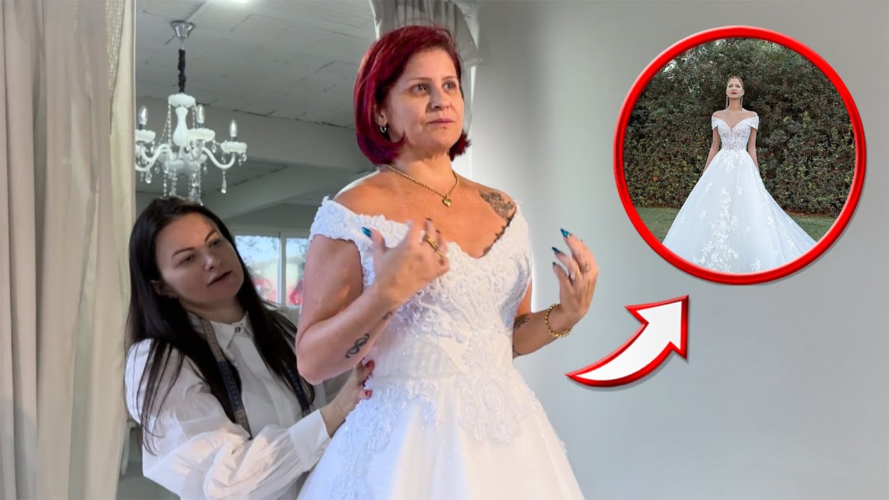 PROVANDO VESTIDOS PARA O CASAMENTO! Ela se emocionou… 🥺