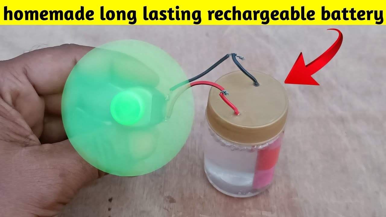 how to make battery at home | homemade rechargeable battery