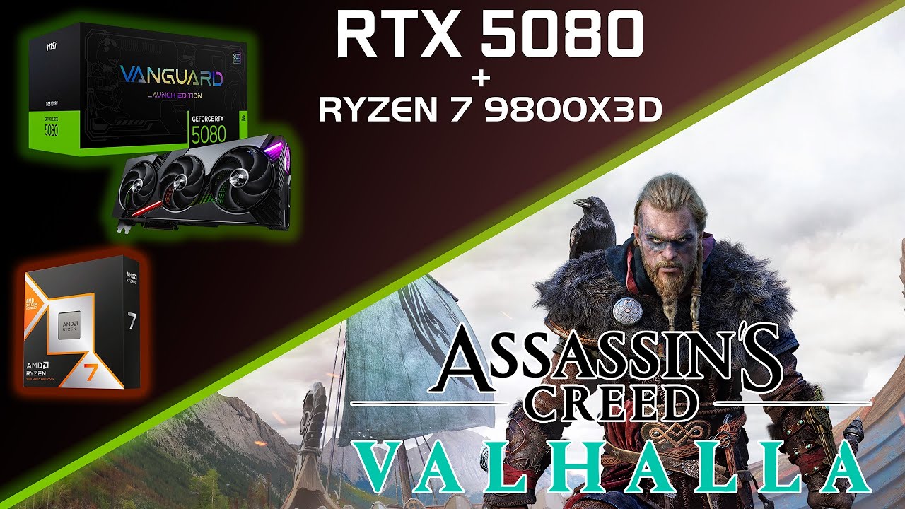 RTX 5080 Vanguard SOC + R7 9800X3D - Assassin's Creed Valhalla 4K max settings 2K max Settings