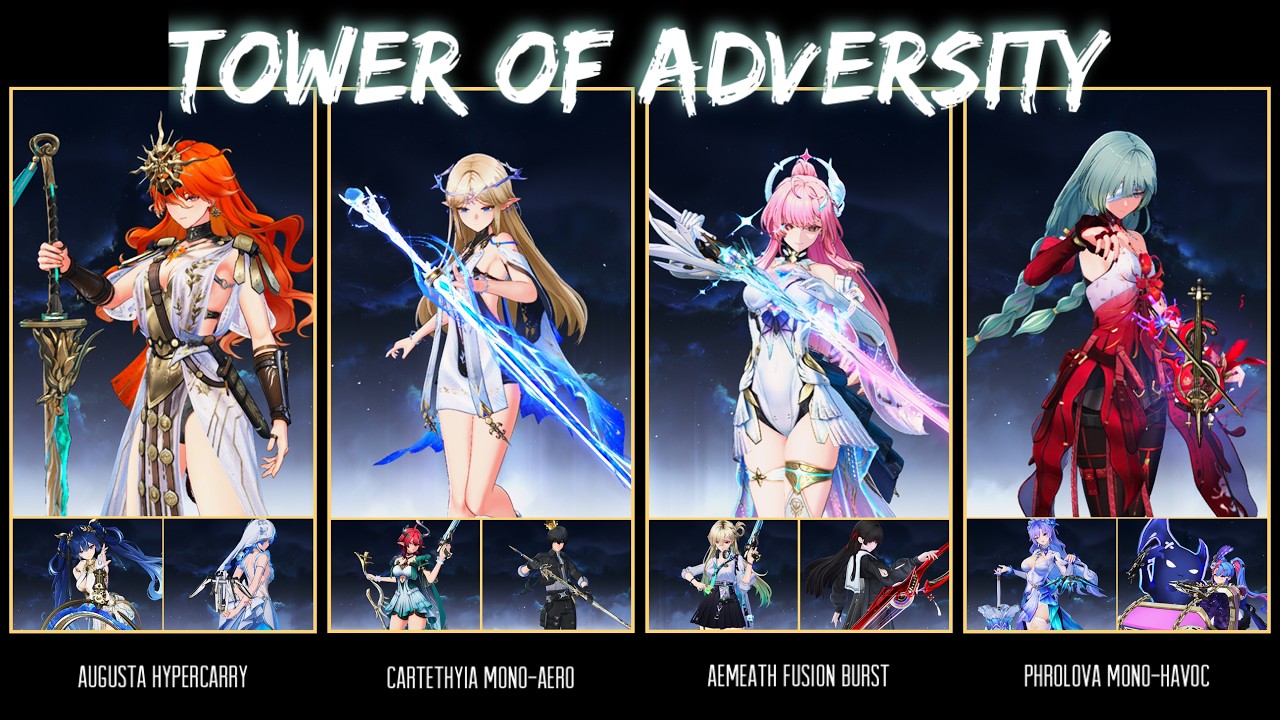 [NEW ToA v3.1] ft. S0 Aemeath / S2 Cartethyia/ S3 Phrolova / S0 Augusta [Wuthering Waves]