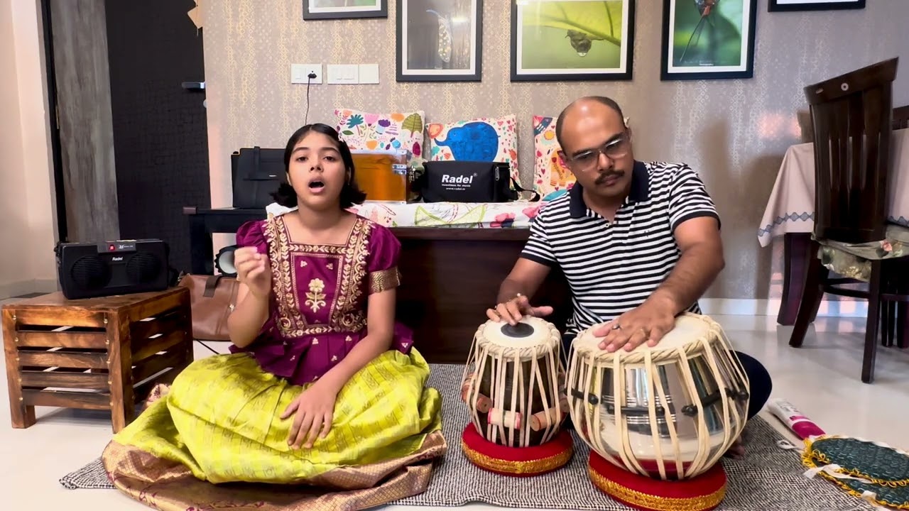 Daughter-Father Riyaz Session | Sumiran Kar Bhaj Ram Naam Ko | Raag: Alhaiya Bilawal, Taal:Teen Taal
