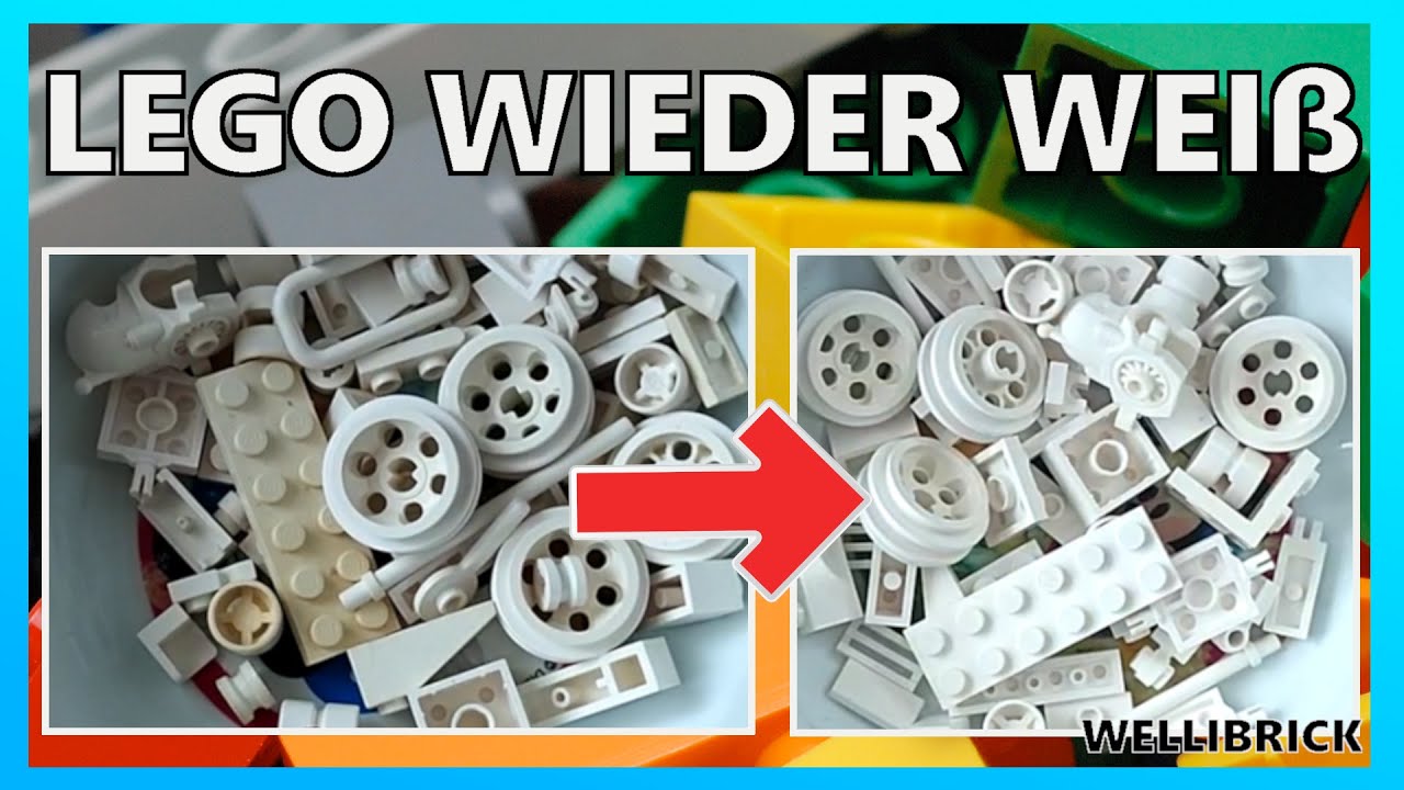 Mit dieser einfachen Methode vergilbte LEGO Steine wieder weiß bekommen - LEGO bleichen Trick