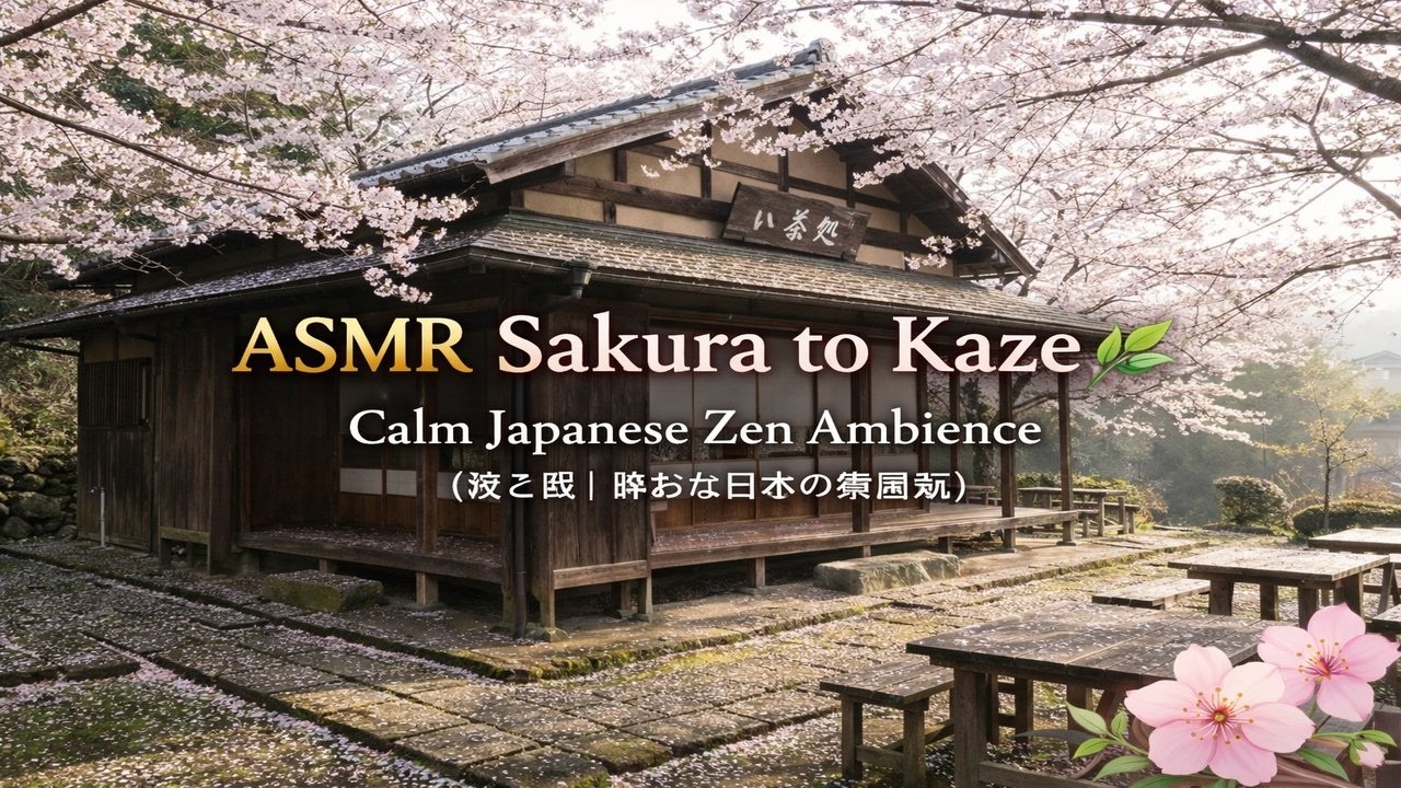 ASMR Sakura to Kaze 🌿 Calm Japanese Zen Ambience（桜と風｜静かな日本の雰囲気）