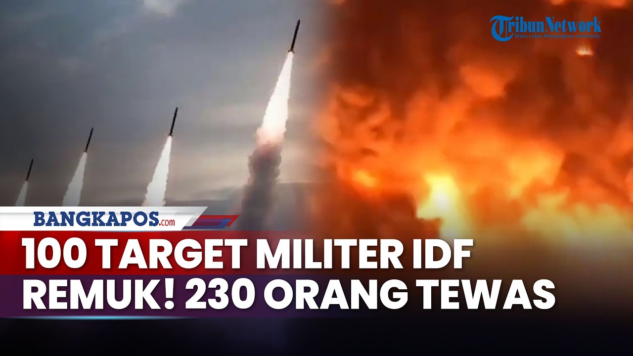 Balas Dendam Kematian Larijani! Iran Gempur Lebih dari 100 Sasaran Militer Israel, 230 Orang Tewas