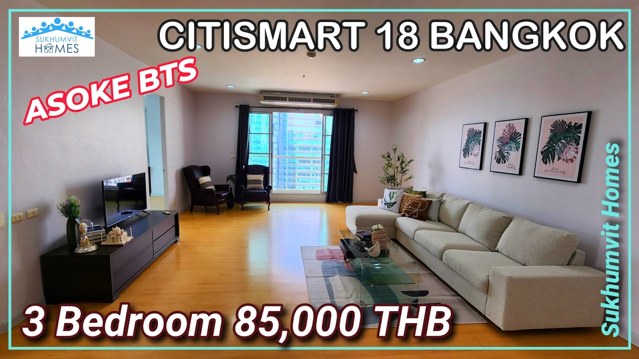 Central Bangkok Family Apartment 3 Bedroom for Rent Citi Smart Sukhumvit Citi Smart 18