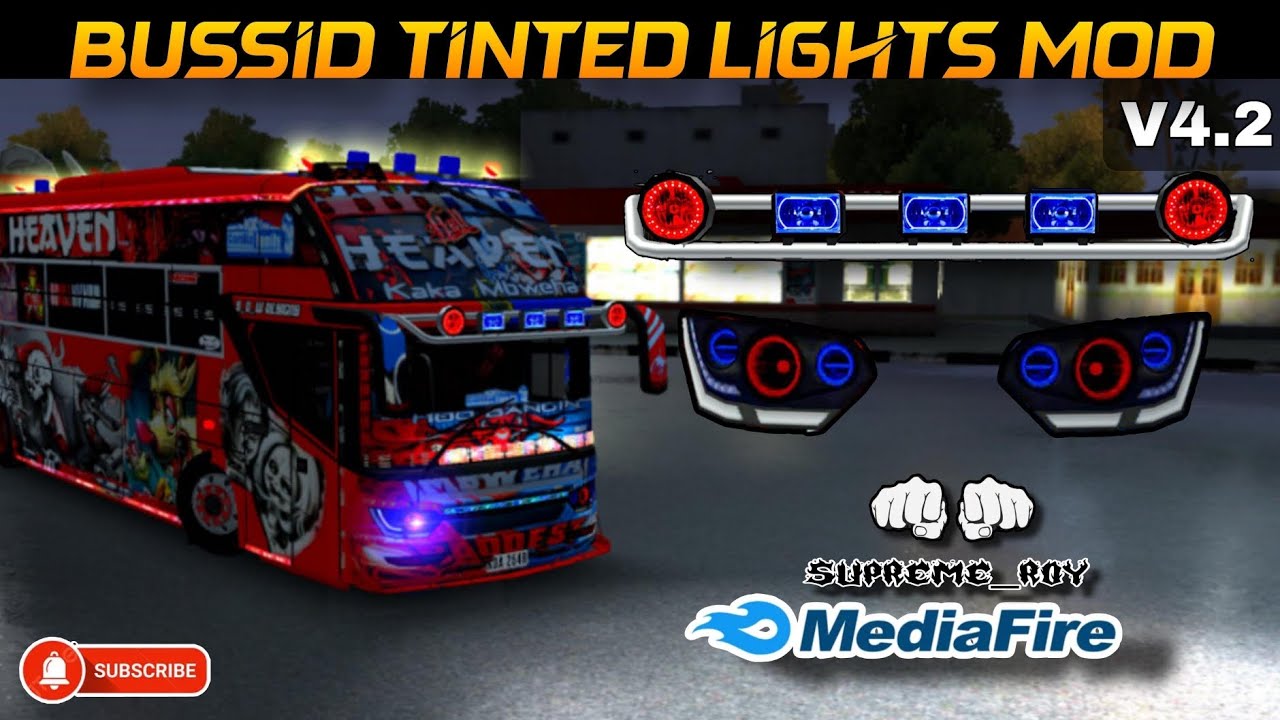 BUSSID TINTED LIGHTS MOD v4. 2/BLUE RED TINTED LIGHTS/KENYAN GAMEPLAY 🇰🇪 🔥 /check description 👇