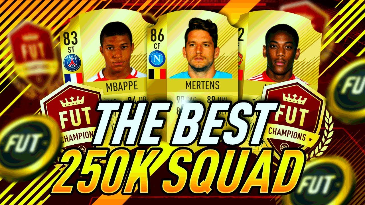FIFA 18 BEST POSSIBLE 250K SQUAD BUILDER | 3 LEAGUE HYBRID SQUAD BUILDER