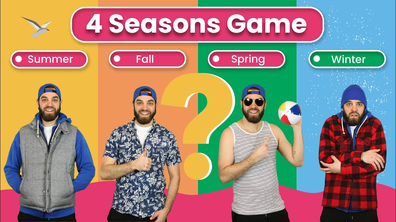 English Game for Kids | 4 Seasons Game (spring, summer, fall, winter)