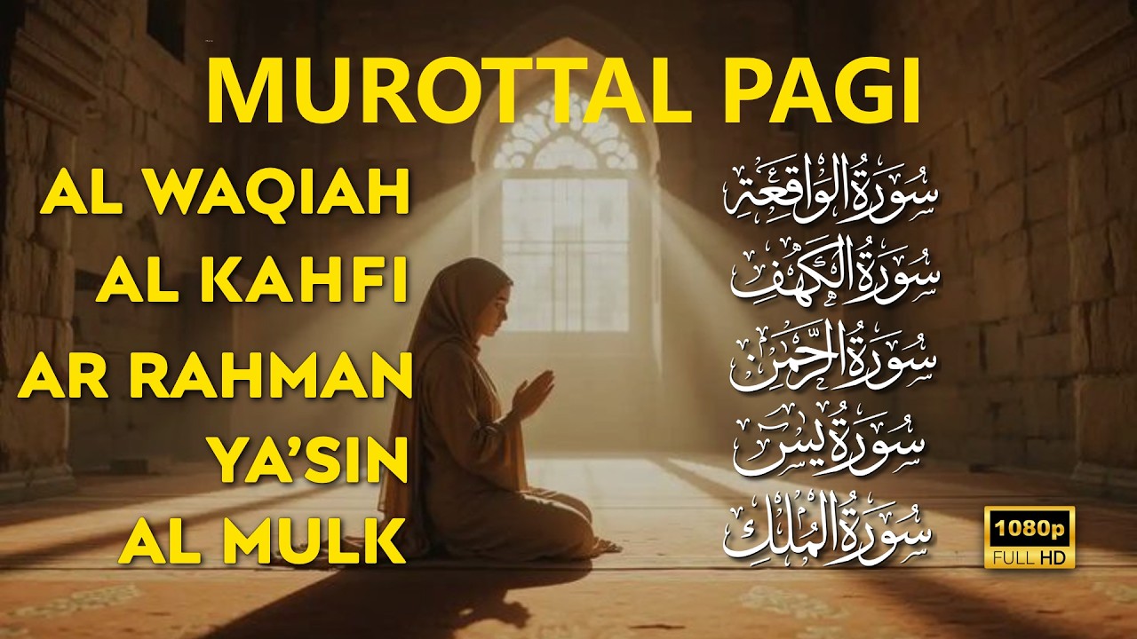 QS AlQuran Indah Di Pagi Hari Surah Al Waqiah, Yasin, Ar Rahman, Al Mulk Al Kahfi | by Alaa Aqel