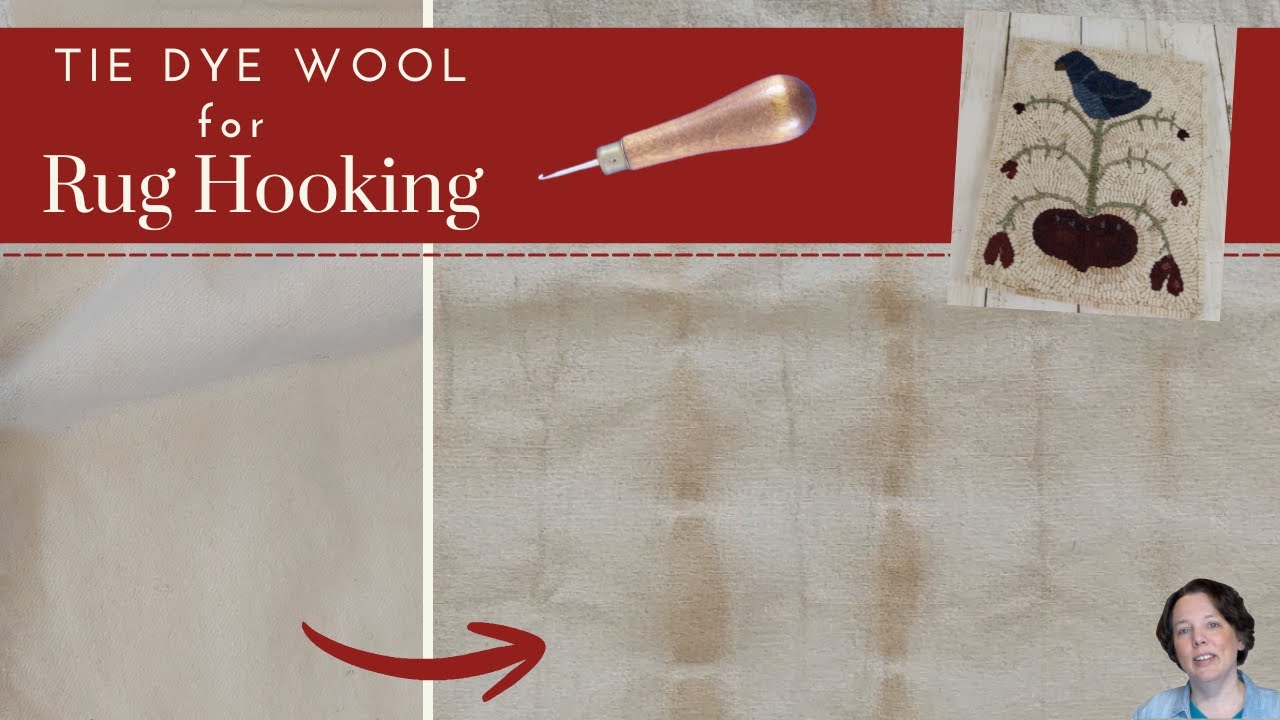 Tie Dye Wool for Rug Hooking