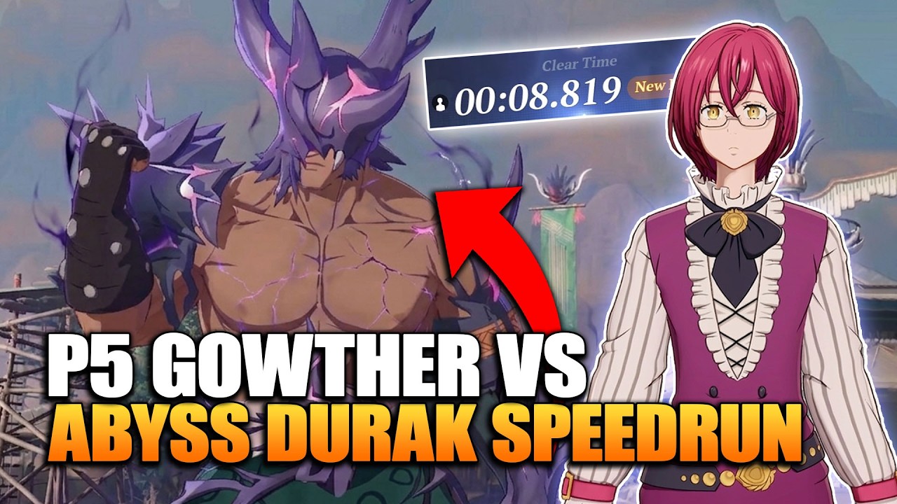 Abyss Durak Speedrun with P5 Gowther - No Merlin | 8.819s | The Seven Deadly Sins: Origin