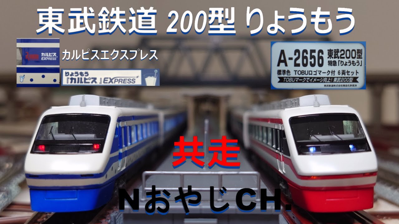 共走 東武鉄道200系りょうもう カルピスEXPRESS & 標準色 TOBU RAILWAY 200 “RYOUMO” CALPIS EXPRESS & Standard Color 