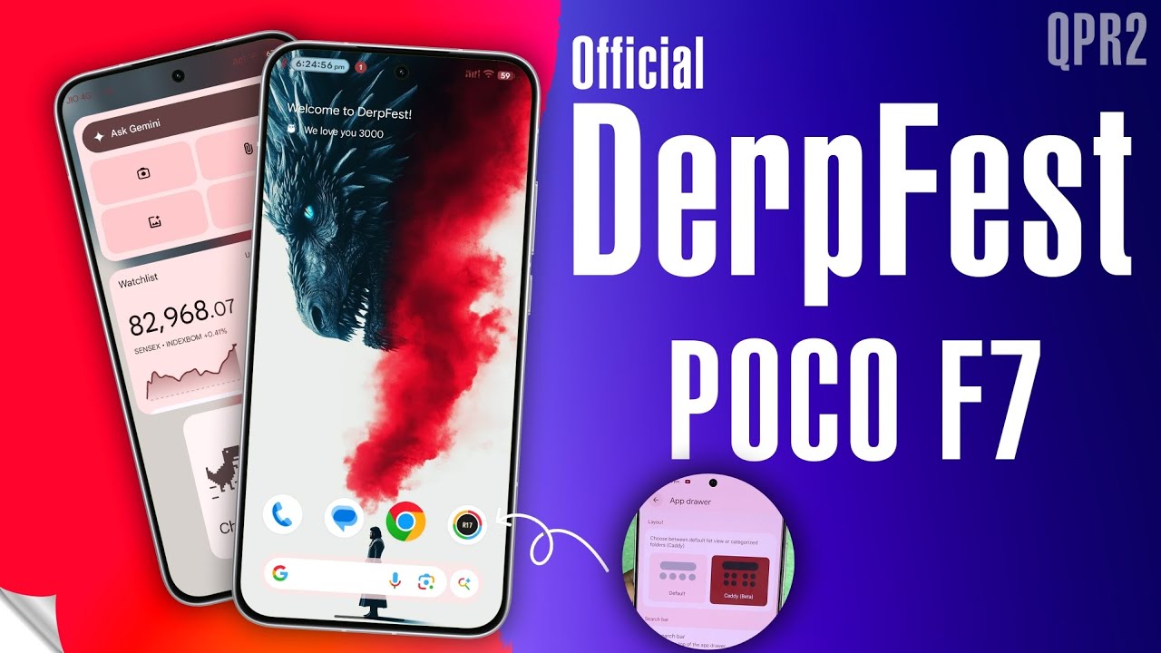 POCO F7 Official DerpFest QPR2 Review 