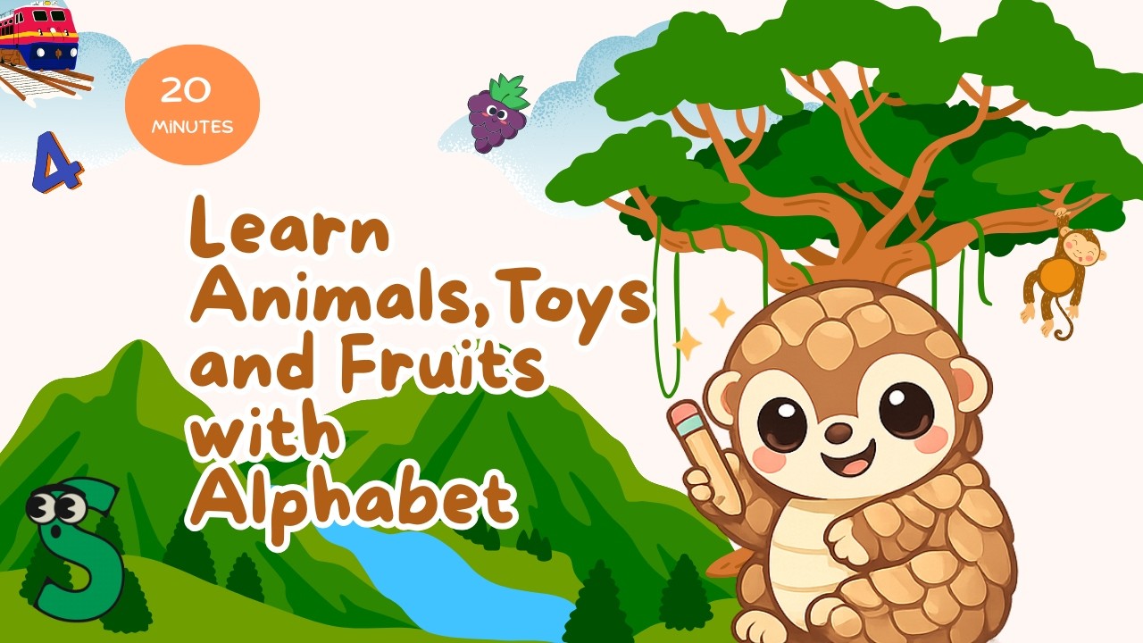 Learn Numbers 1–10 & ABC A–Z | Animals, Fruits & Toys for Kids 🧸🍎🐶#taviworld #kidseducation #kids
