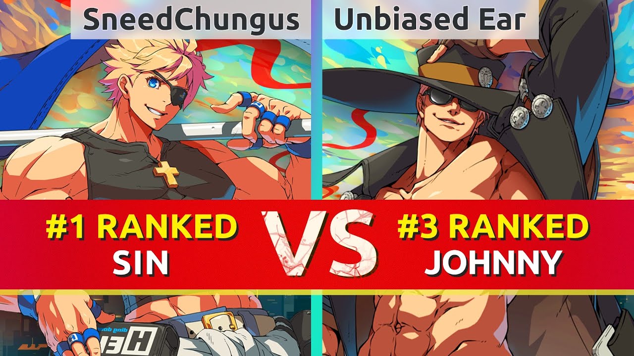 GGST ▰ SneedChungus (#1 Ranked Sin) vs Unbiased Ear (#3 Ranked Johnny). High Level Gameplay