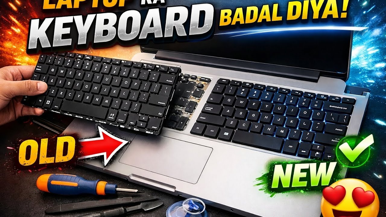 “Keyboard Replacement – Done #LaptopKeyboard #KeyboardChanged #LaptopRepair #LaptopFix #TechRepair 