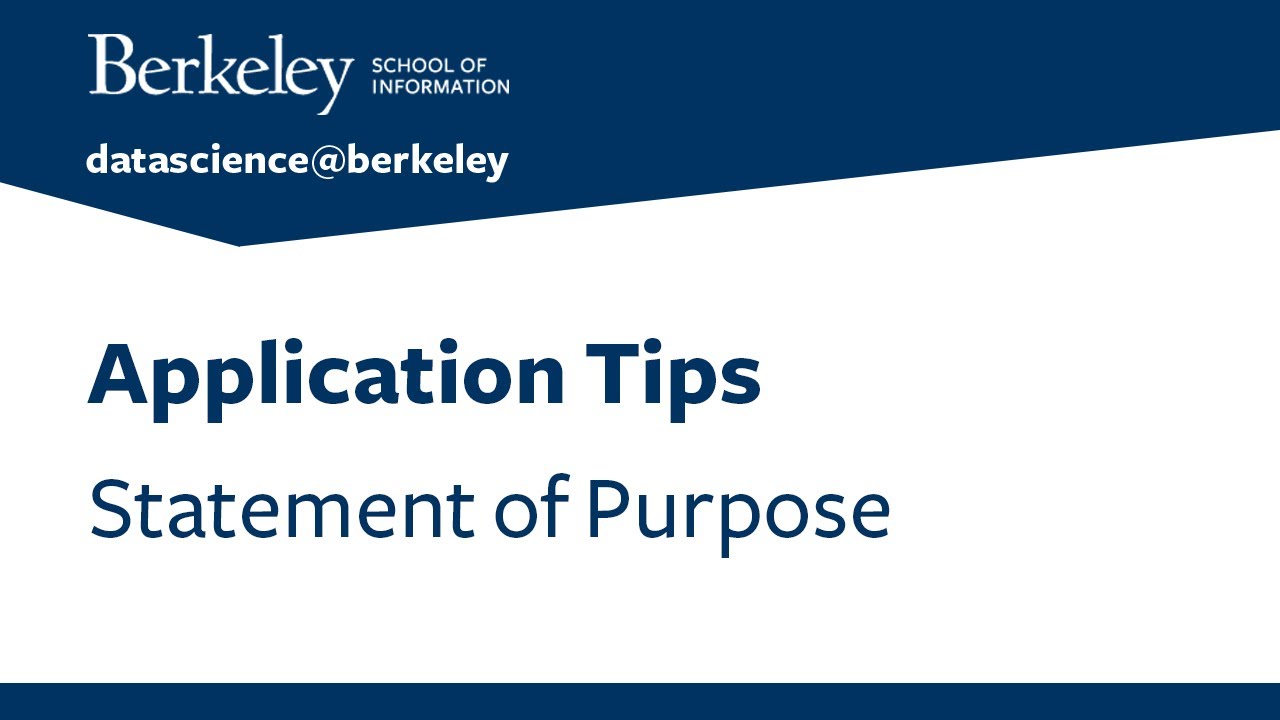 Application Tips &ndash;&nbsp;Statement of Purpose