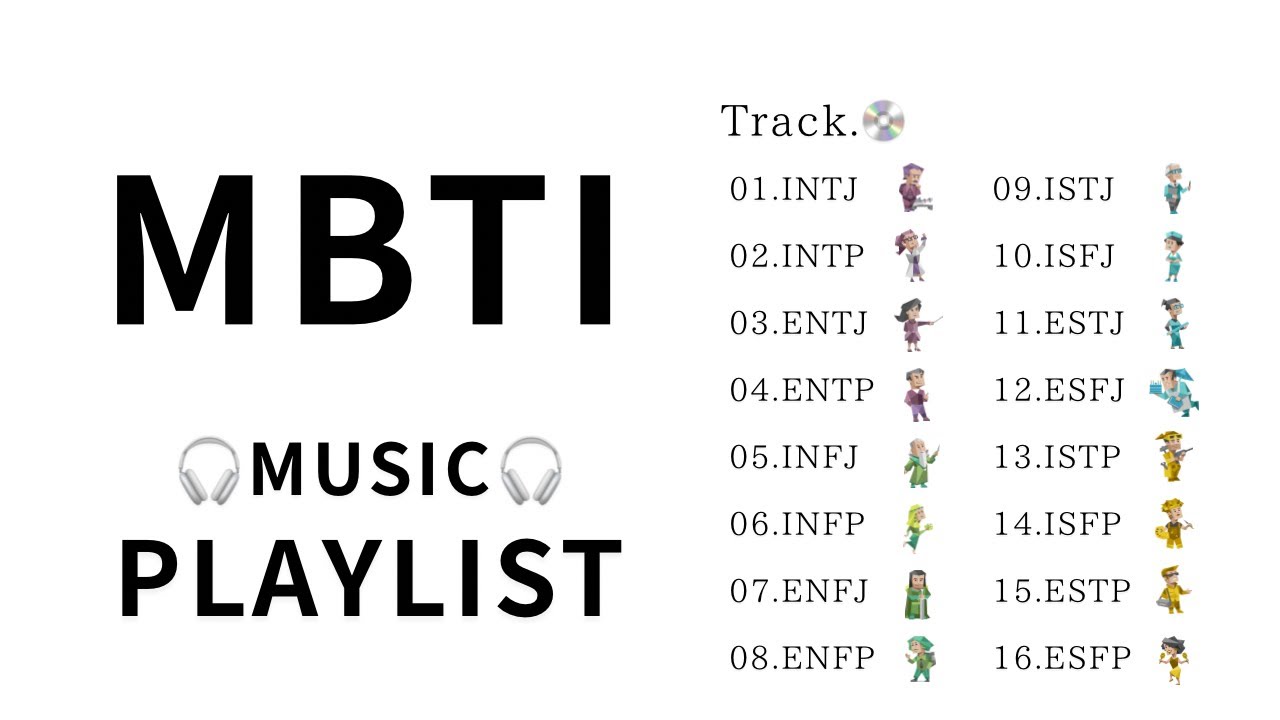 【MBTI】MUSIC PLAYLIST ～16personalities～ /作業用BGM/オシャレな洋楽風/ドライブ用/仕事・勉強用/メドレー