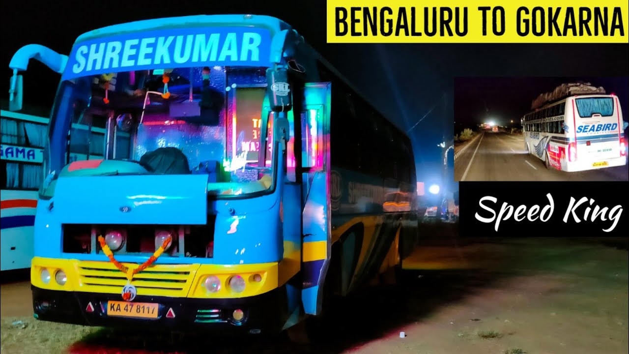 🚌BANGALORE TO GOKARNA BUS JOURNEY BY SHREEKUMAR SLEEPER BUS 🏖️ | SPEED KING | CABIN RIDE | NH 66🛣️