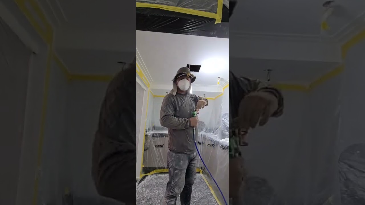 nauber d3.0x...preparação da máquina e  pintura de tetos e paredes...