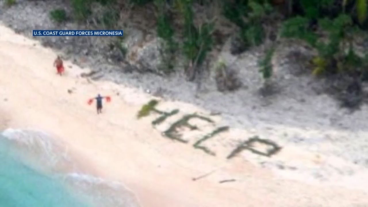 Coast Guard members stationed in Hawaii help rescue stranded men on remote island