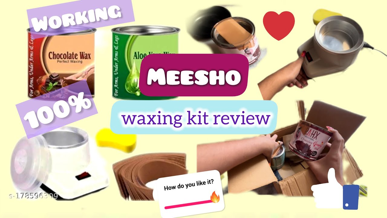 MEESHO waxing 🤫😱😱❤️ ￼ kit review, #waxing #meesho