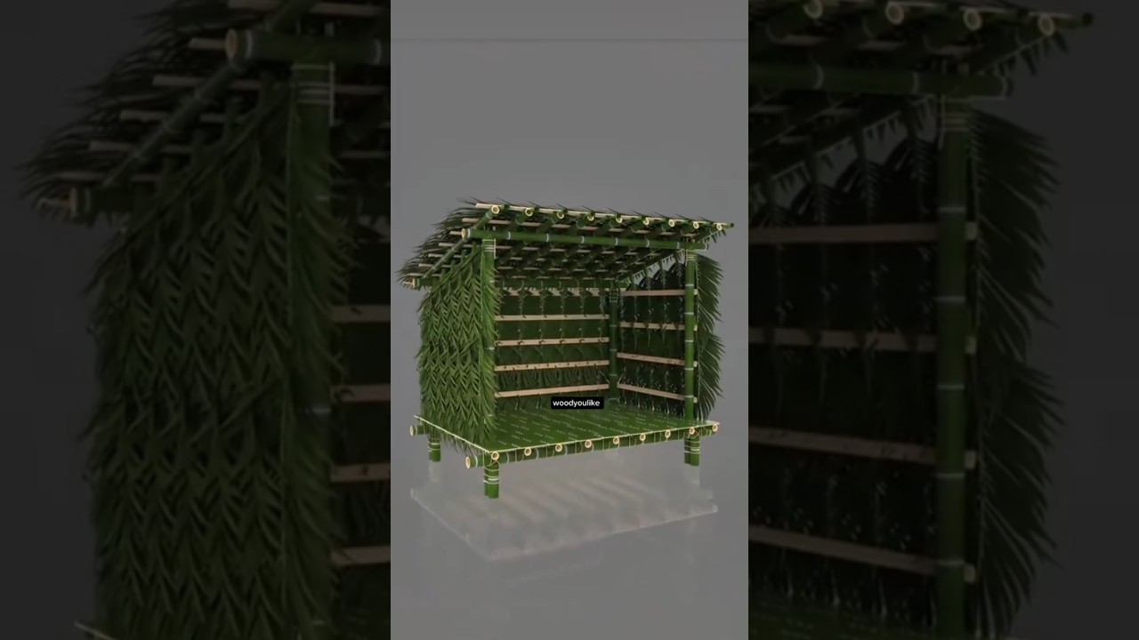 Eco-Friendly Bamboo Shop Design 🌿#woodworker #wood #fyp #DigitalWoodArt #woodyoulike