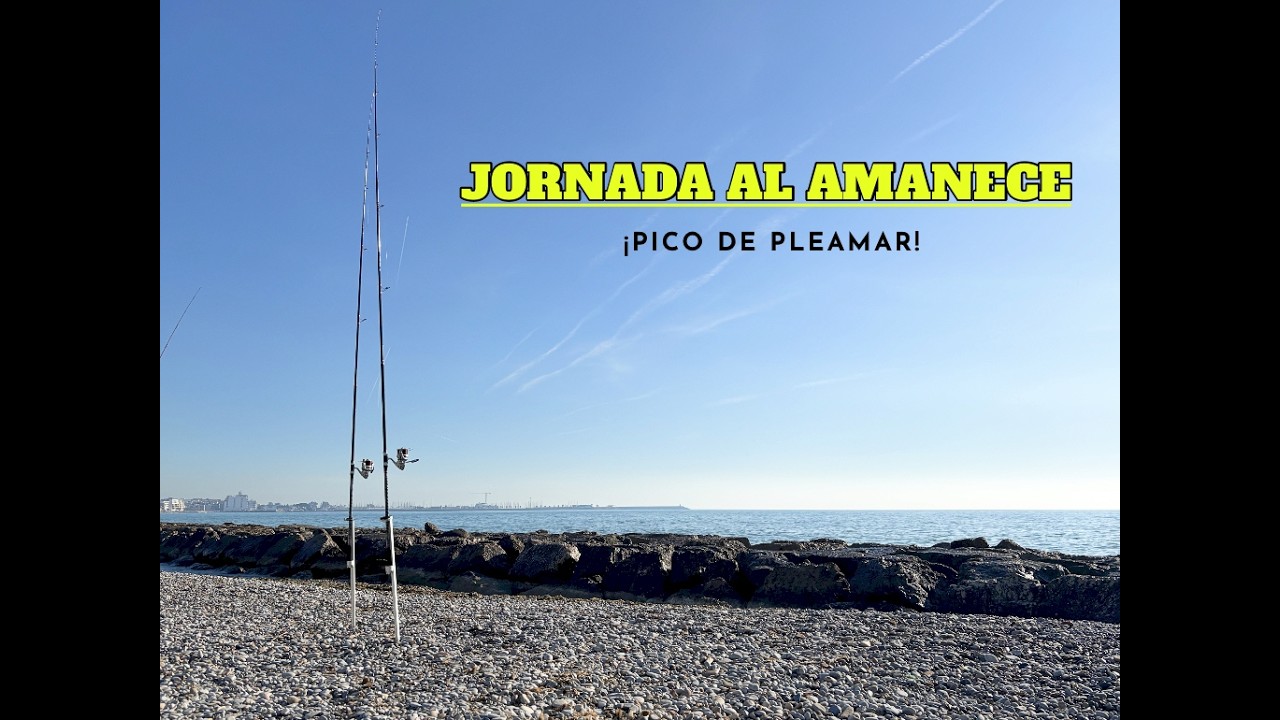 PESCA al AMANECER! En ESCOLLERA y con PLEAMAR!