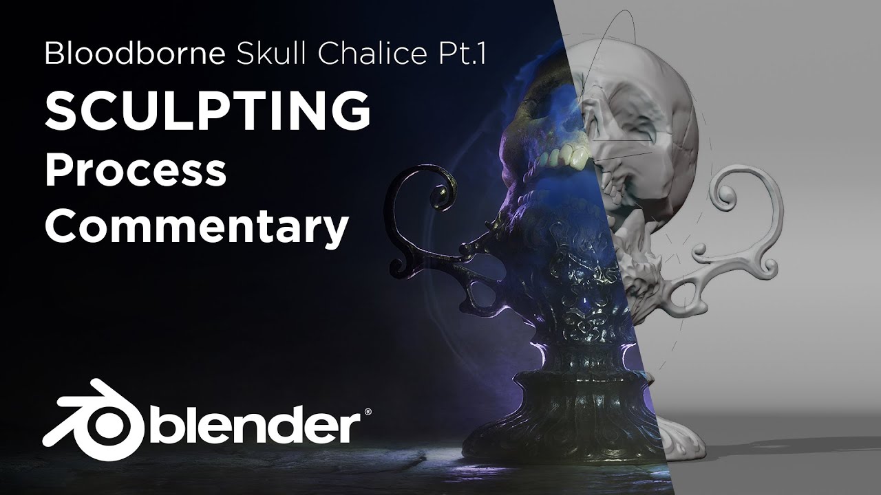 Lets Sculpt A Skull Chalice in Blender