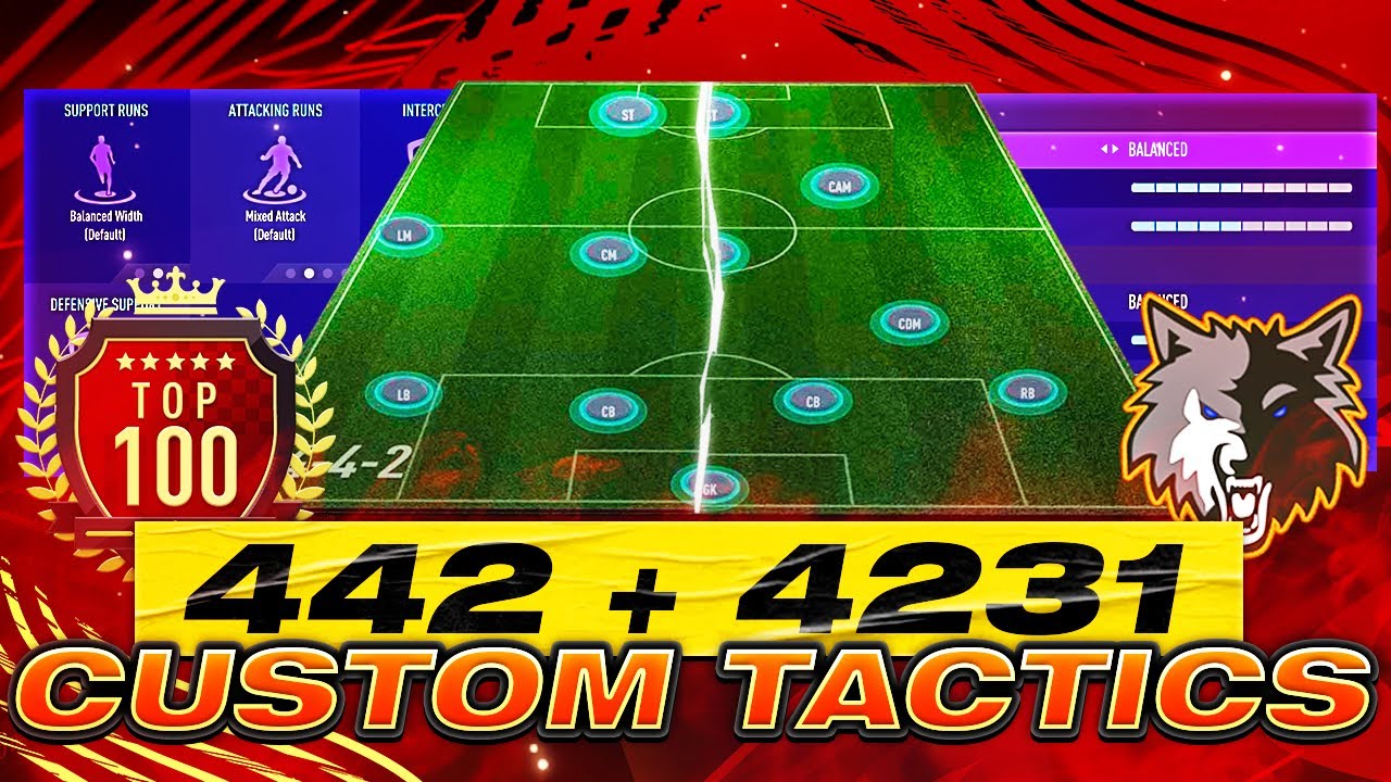 BEST NEW PATCH FIFA 21 442 AND 4231 CUSTOM TACTICS - FIFA 21 ULTIMATE TEAM PRO PLAYER CUSTOM TACTICS