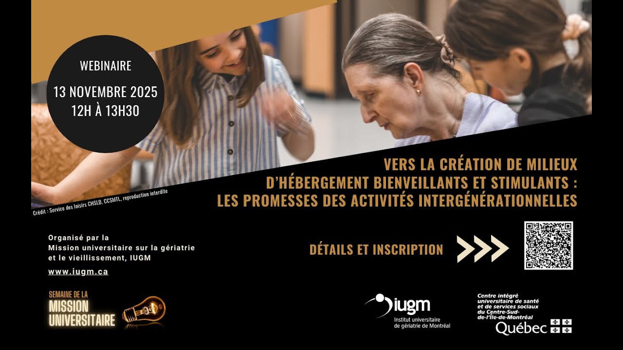 Les activités intergénérationnelles en Centre d'hébergement et de soins de longue durée CHSLD