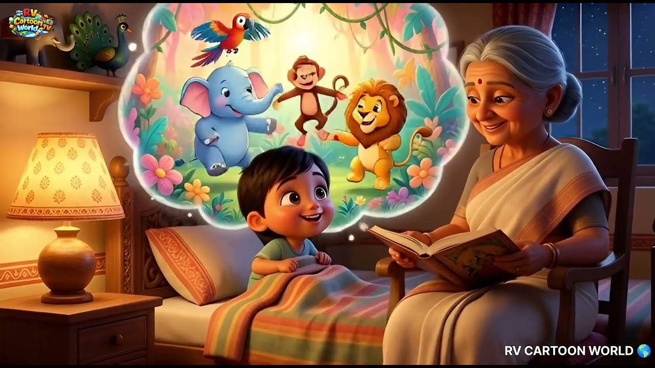 Uper Pankha Chalta hai,ऊपर पंखा चलता है 🪭 | Jungle Animals Dream Song | Hindi Rhymes for Kids