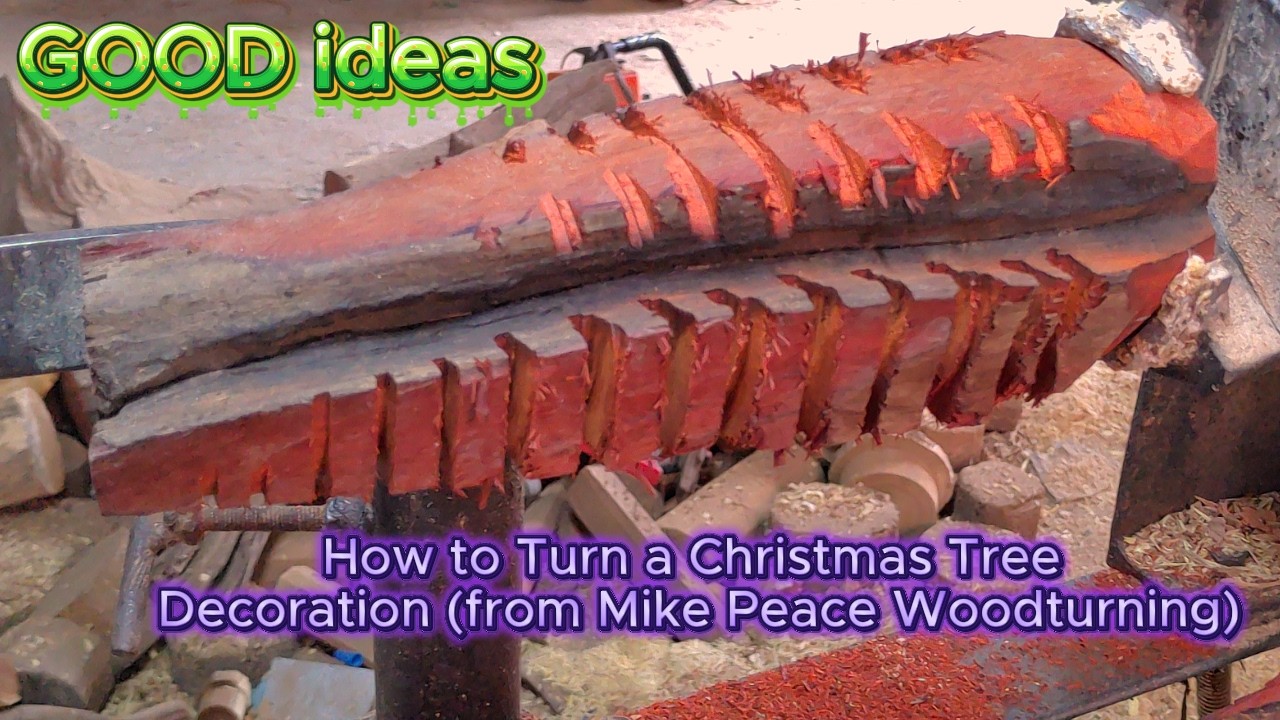 How to Turn a Christmas Tree Decoration (from Mike Peace Woodturning)