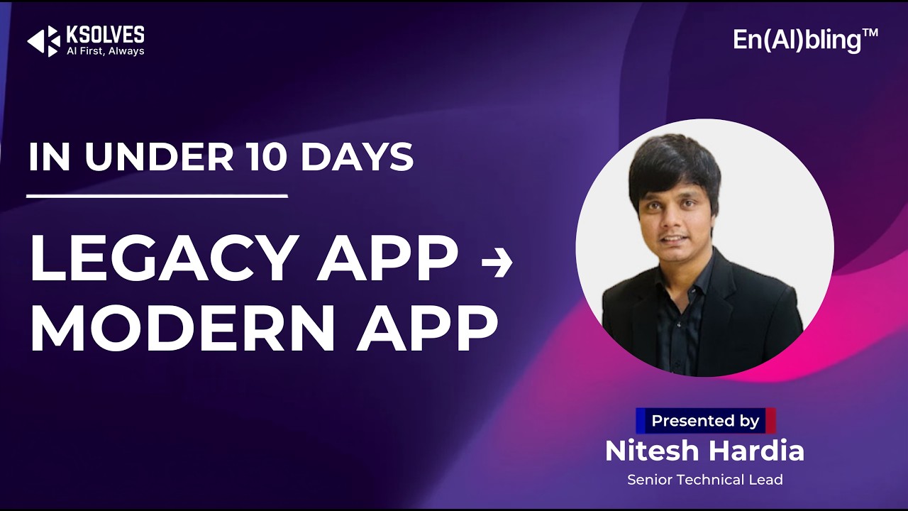 How AI Modernized a Legacy Application in Under 10 Days | Real AI Transformation Story | Ksolves