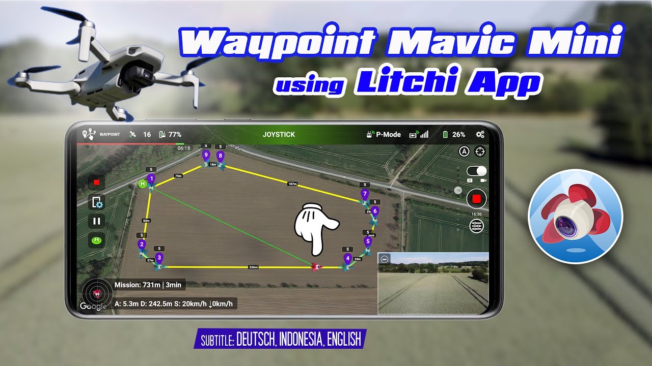 Mavic Mini Waypoint with Litchi App | How to Set and Fly
