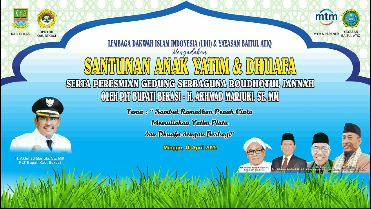 Santunan Anak Yatim & Dhuafa serta Peresmian GSG Roudhotul Jannah LDII Kab Bekasi