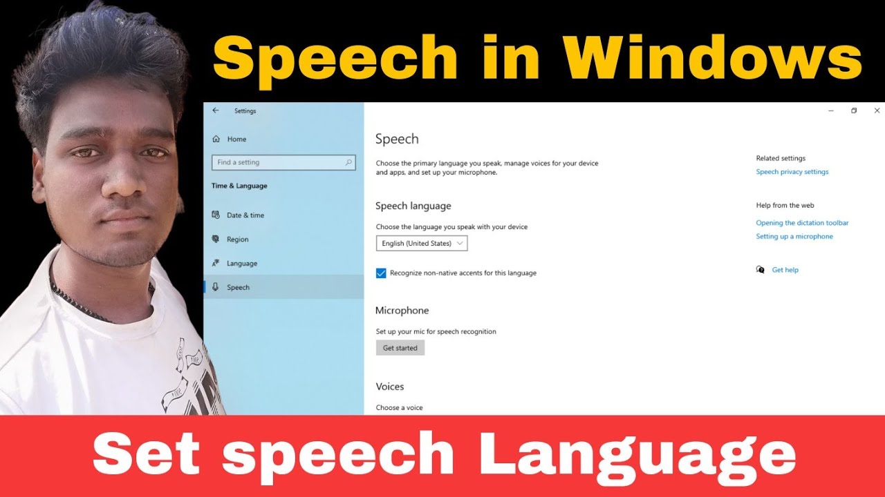How to change speech-language in windows 10 Laptop/Computer/PC in Hindi | Speech | The AB