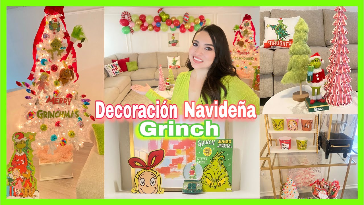 Decoración Navideña Grinch🎄Sala Tv el Grinch.